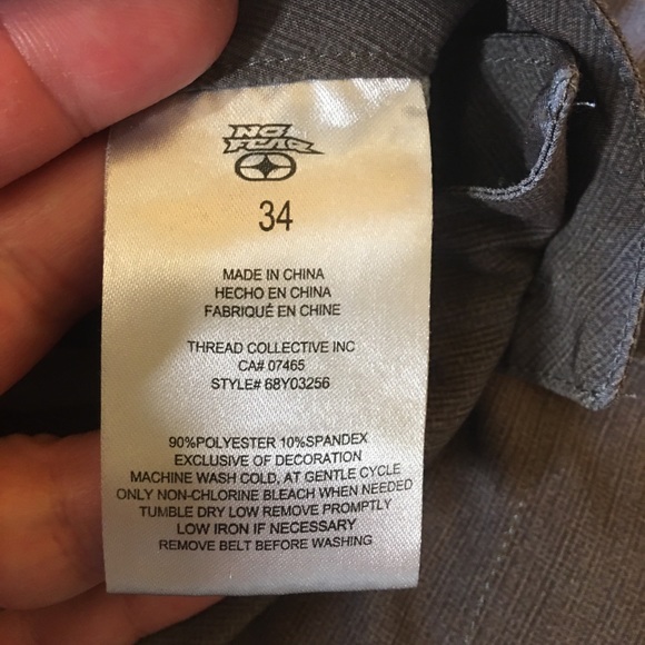 No Fear brown Mens shorts button and zip Size 34 - Picture 8 of 9